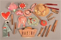 Lot of Antique/Vintage Pin Cushions and Sewing Ite