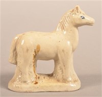 American 19th Century Glazed Stoneware Horse Figur