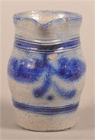 Miniature Cobalt Decorated Stoneware Crock & Pitch