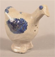 Naïve Folk Art Molded Stoneware Duck Shaker.