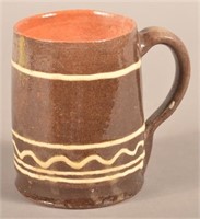 Claypits Pottery Ewenny Slip-Decorated Redware Mug