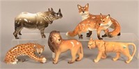 Five Various China Animal Figurines.