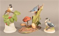 Three Boehm Porcelain Bird Figurines.