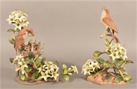 Pair of Boehm Porcelain Wood Thrushes Figurines.