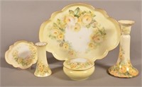 French Limoges Hand-Panted China Dresser Set.