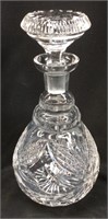 CRYSTAL WHISKEY DECANTER w STOPPER