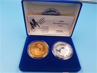 1995  2 piece Alaska Mint Fur Rondy coin set inclu