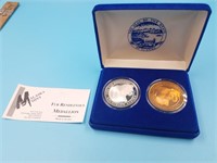 1996  2 piece Alaska Mint Fur Rondy coin set inclu