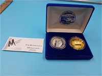 1998  2 piece Alaska Mint Fur Rondy coin set inclu