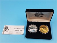 2002   2 piece Alaska Mint Fur Rondy coin set incl