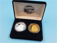 2003   2 piece Alaska Mint Fur Rondy coin set incl