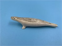 Vintage ivory carving of a seal about 4"