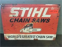 Stihl Chain Saws Tin Sign - 18 x 12