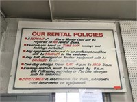 Rental Policy Wood Sign - 44 x 28
