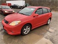 2005 RED TOYOTA MATRIX WITH 133,136 MILES
