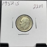 1952-S ROOSEVELT SILVER DIME