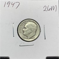 1947 ROOSEVELT SILVER DIME