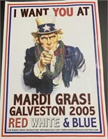 Galveston Mardi Gras Poster
