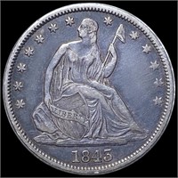 1843 Seated Half Dollar NEARLY UNCIRCULATED