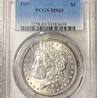 1899 Morgan Silver Dollar PCGS - MS63