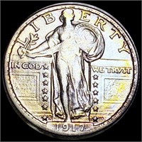 1917-S Standing Liberty Quarter NEARLY UNC