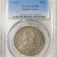1832 Capped Bust Half Dollar PCGS - XF45 SML LETRS