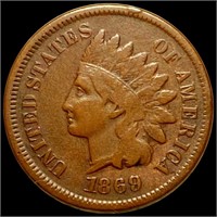 1869/69 Indian Head Penny NICELY CIRCULATED
