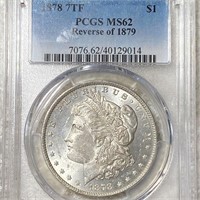 1878 Rev '79 Morgan Silver Dollar PCGS - MS62