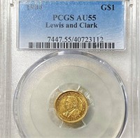 1904 Lewis-Clarke Gold Dollar PCGS - AU55