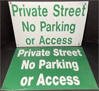 Private Street Metal Signs