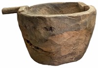 Natural Wood Grinding Bowl