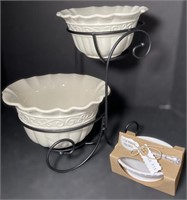 Serving Bowls and Stand