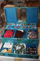 Jewellery Box with Vintage Fashion Jewellery
