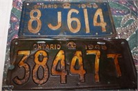 1948 Licence Plates