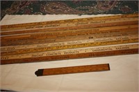 Assorted Yard Sticks, Stanley Ruler & Crock (Chip)