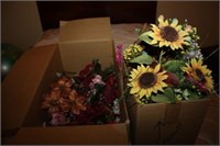 2 Boxes of Artificial Flowers