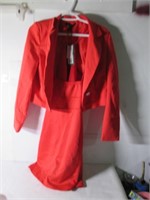 NEW LADIES RED DRESS WITH JACKET SIZE XS
