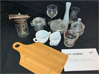 Miscellaneous Glassware, Cutting Board