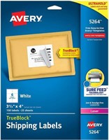 Avery® White Shipping Labels for Laser Printers