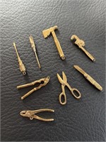 Vintage Miniature Brass Tools