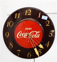 "DRINK COCA-COLA" TIN CLOCK