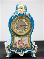 ANTIQUE FRENCH PORCELAIN TABLE CLOCK