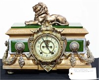 ANSONIA "LATONIA" WITH LION FIGURE CLOCK - C. 1901