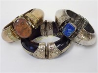 Vintage Pin-Hinged Bangle Bracelets