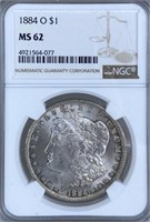 1884-O MORGAN SILVER DOLLAR