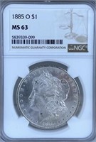 1885-O MORGAN SILVER DOLLAR