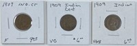 1909 INDIAN HEAD CENTS