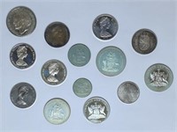 COLLECTION OF STERLING SILVER FOREIGN COINS