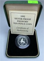 1992 U.K. TWO PENCE SILVER COIN