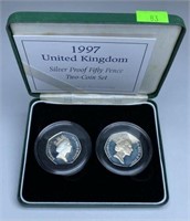 1997 U.K. TWO-COIN SILVER PROOF SET